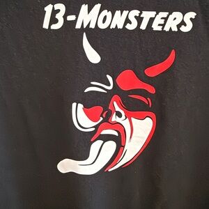 13-Monsters Heavy Cotton Navy Tee